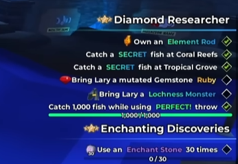 diamond quests fish it